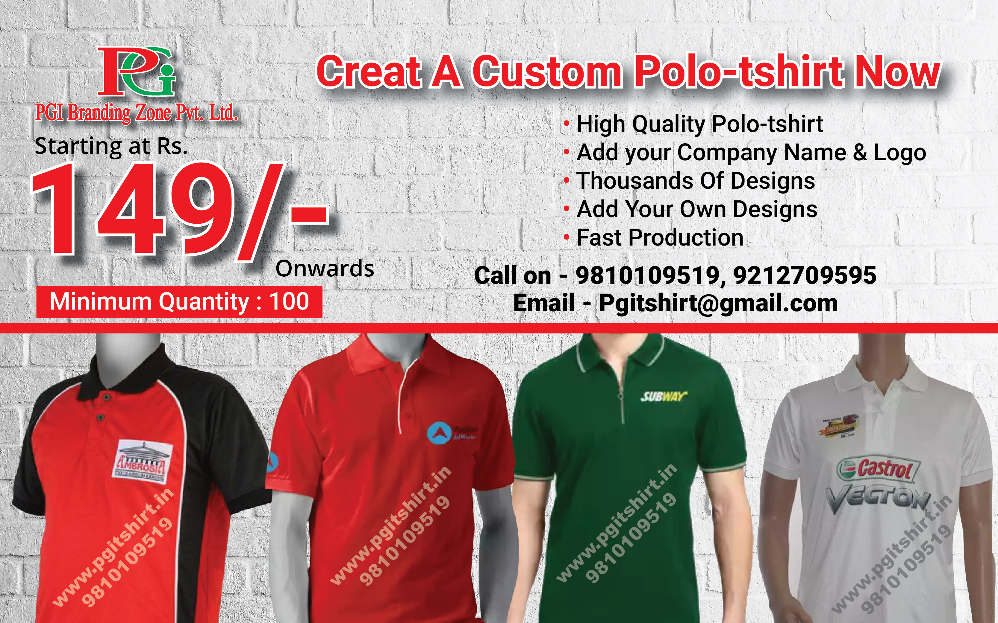 Promotional Customized T-Shirts With Company Branding at Rs 80/piece, T- Shirts in Delhi